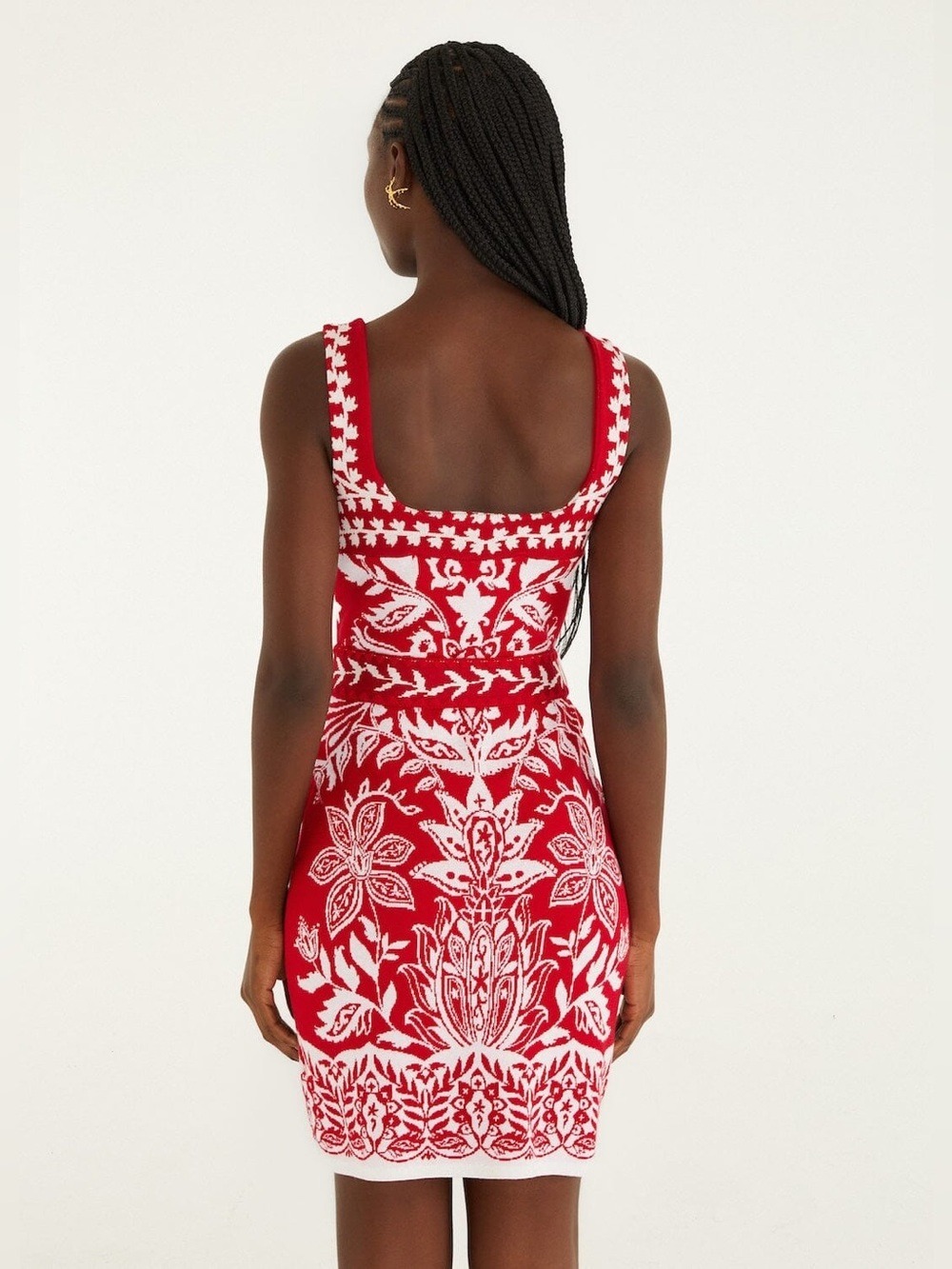 Farm Rio Red Miranda Knit Mini Dress - Picture 3 of 9